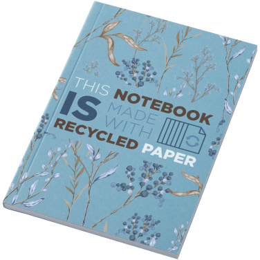 Logo trade promotional giveaway photo of: Novella Austen A6 recycled soft cover notebook - 50 sheets