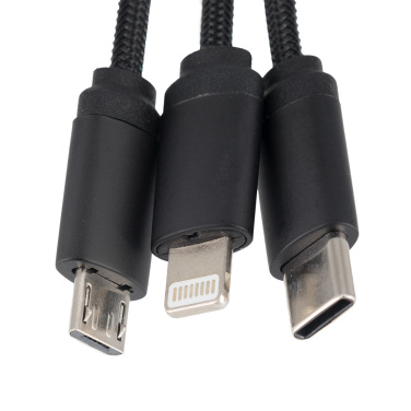 Logo trade promotional product photo of: Cable 3in1 with illuminated logo - LH-ZM04