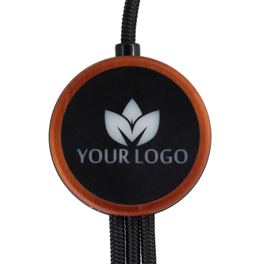 Logo trade promotional giveaways image of: Cable 3in1 with illuminated logo - LH-ZM04