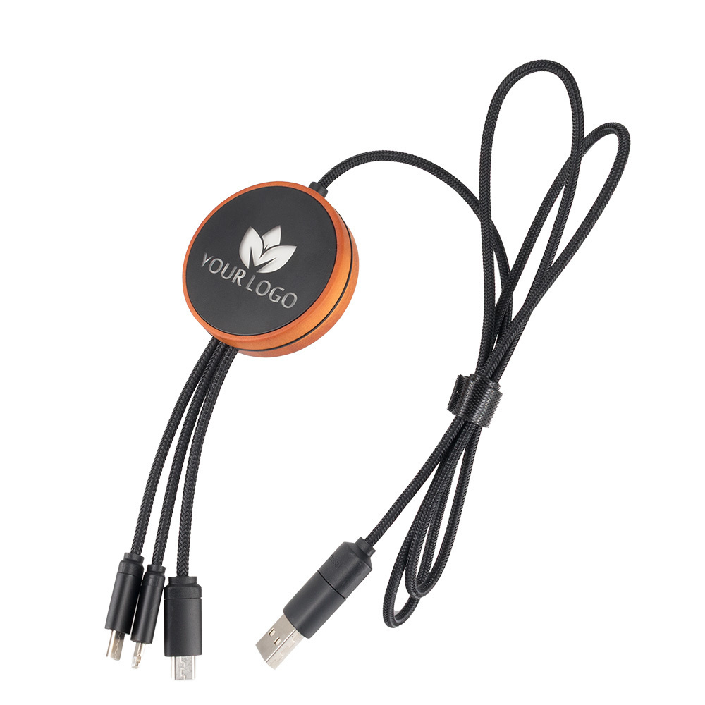 Logotrade promotional merchandise picture of: Big cable 4in1 with illuminated logo - i5w