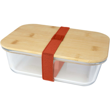 Logo trade corporate gifts image of: Roby glass lunch box with bamboo lid
