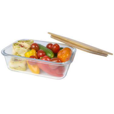 Logo trade promotional products picture of: Roby glass lunch box with bamboo lid