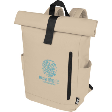 Logo trade promotional product photo of: Byron 15.6" GRS RPET roll-top backpack 18L