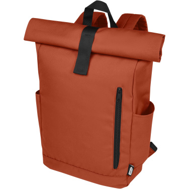 Logotrade promotional giveaway image of: Byron 15.6" GRS RPET roll-top backpack 18L