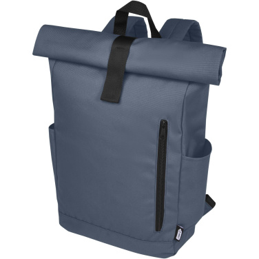 Logotrade promotional merchandise photo of: Byron 15.6" GRS RPET roll-top backpack 18L
