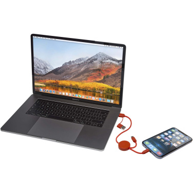 Logotrade promotional giveaway picture of: Citala 5-in-1 recycled plastic 30 cm data sync and 27W fast charge cable