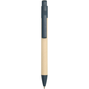 Logo trade promotional products image of: Liliana sugarcane paper ballpoint pen (blue ink)