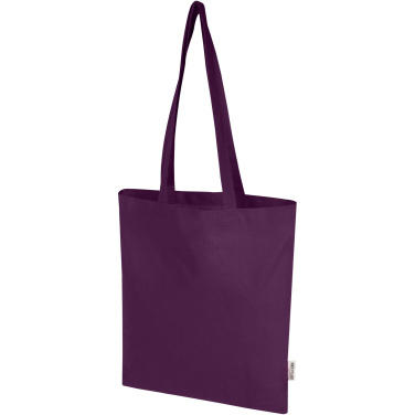 Logo trade promotional products image of: Madras Blend 140 g/m² GRS recycled cotton tote bag 7L