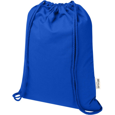 Logotrade promotional merchandise image of: Oregon Blend 140 g/m² GRS recycled drawstring bag 5L