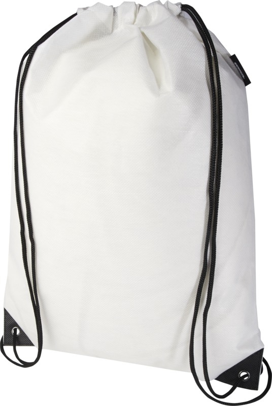 Logotrade promotional product picture of: Evergreen GRS recycled non-woven drawstring bag 5L