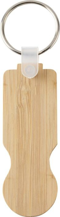 Logo trade promotional merchandise picture of: Ronan bamboo trolley keychain