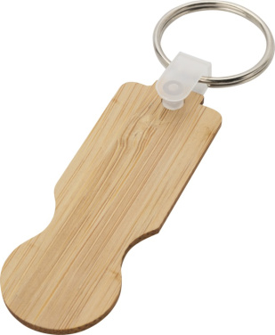 Logotrade promotional giveaways photo of: Ronan bamboo trolley keychain