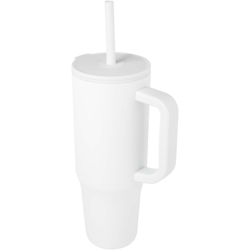 Logotrade advertising product picture of: Brady 900 ml RCS certified insulated tumbler with silicone straw