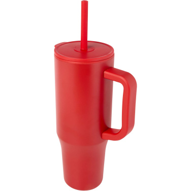 Logotrade advertising product picture of: Brady 900 ml RCS certified insulated tumbler with silicone straw