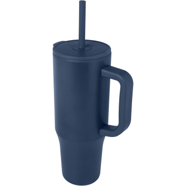 Logo trade business gift photo of: Brady 900 ml RCS certified insulated tumbler with silicone straw