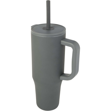 Logo trade advertising products image of: Brady 900 ml RCS certified insulated tumbler with silicone straw