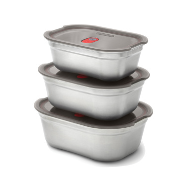 Logo trade corporate gifts image of: Black+Blum Mealprep Box 3pcs Set Small, Medium, Large