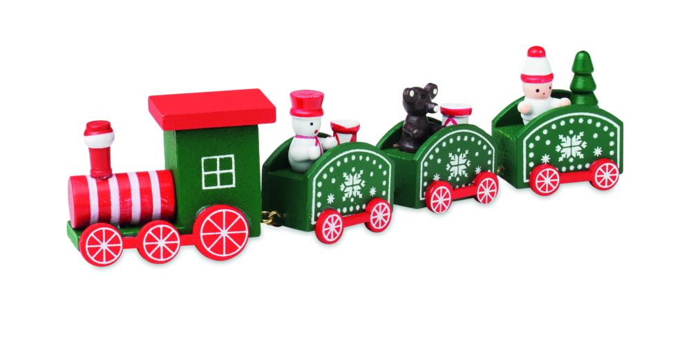 Logo trade promotional item photo of: Wooden Christmas train