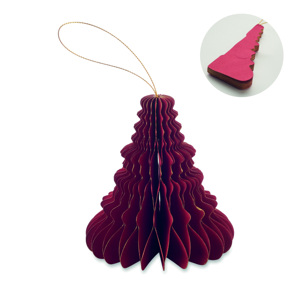 Logo trade promotional merchandise photo of: Christmas paper tree hanger