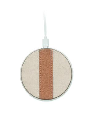Logo trade promotional gifts image of: Cork wireless charger 15W