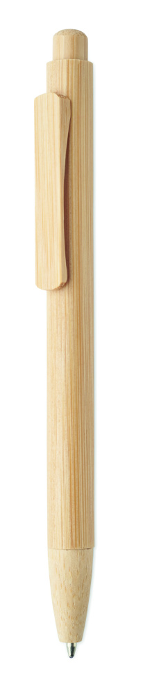 Logo trade promotional merchandise photo of: Bamboo automatic ball pen