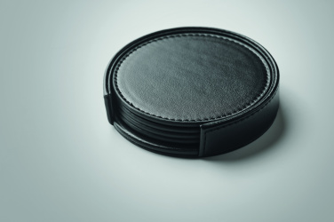Logotrade promotional product picture of: Set of 4 PU coasters