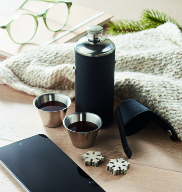 Logotrade promotional product picture of: Hip flask with shot cups