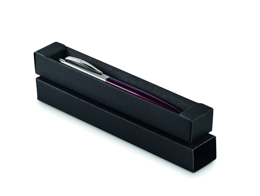 Logo trade promotional giveaways picture of: Push button pen in box