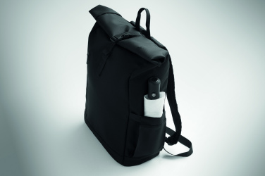 Logotrade promotional gift image of: Rolltop laptop rucksack 600D