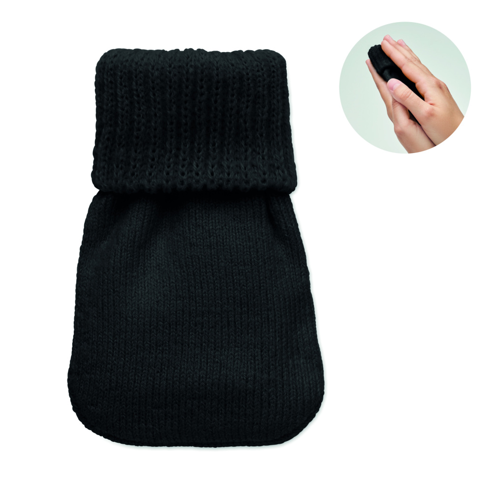 Logo trade advertising products image of: Hand warmer knitted polyester