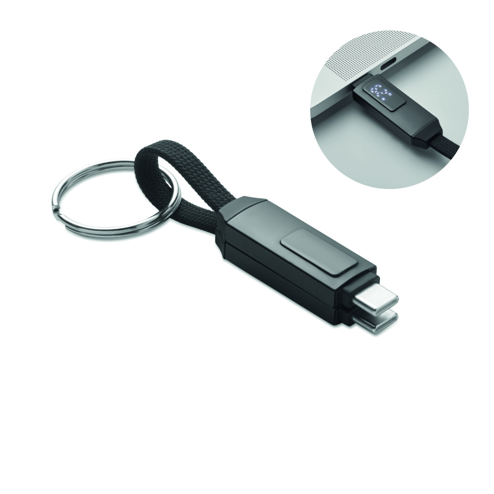 Logo trade promotional gifts picture of: 60W charging cable keyring