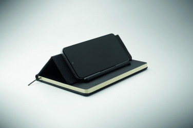 Logo trade promotional gifts image of: A5 notebook with phone holder