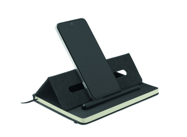 Logotrade promotional merchandise image of: A5 notebook with phone holder