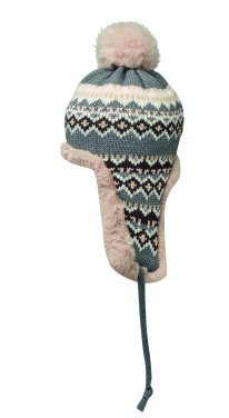 Logo trade promotional gifts picture of: Knitted beanie with ear flap