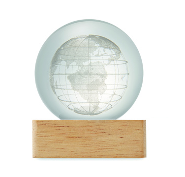 Logo trade business gifts image of: LED globe glass ball