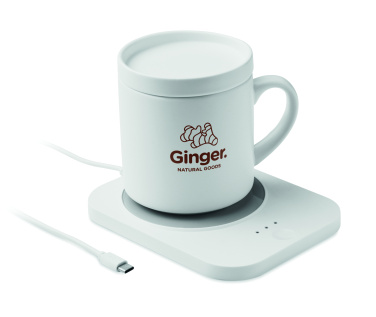 Logotrade promotional products photo of: Wireless charger mug warmer set