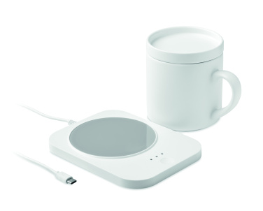 Logotrade promotional merchandise picture of: Wireless charger mug warmer set