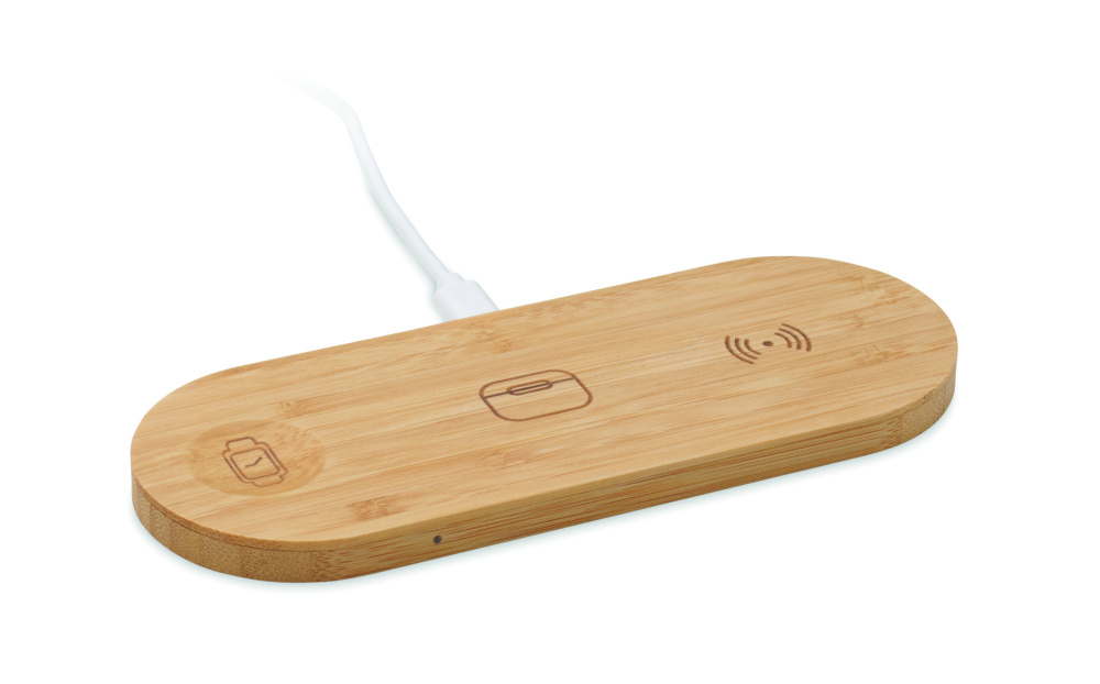 Logo trade promotional gifts image of: 3 in 1 15W wireless charger