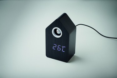 Logo trade promotional products image of: MDF cuckoo alarm clock