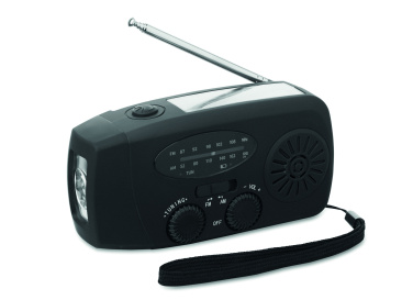 Logo trade advertising product photo of: Portable radio SOS with LED torch
