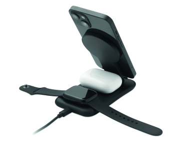 Logotrade promotional item image of: 3 in 1 wireless charger 15W