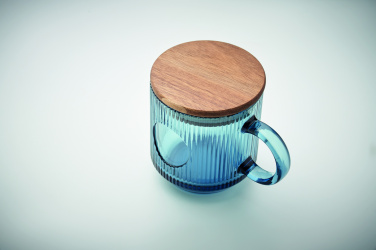 Logotrade promotional item image of: Ribbed glass mug 300ml