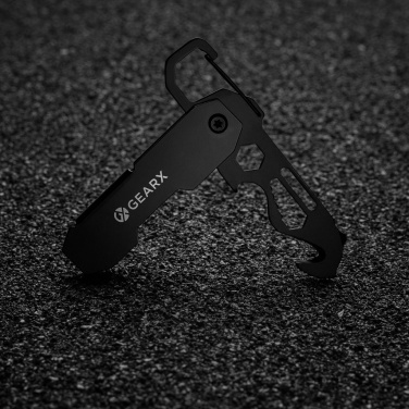 Logo trade promotional products image of: Gear X foldable EDC tool with carabiner and parcel cutter