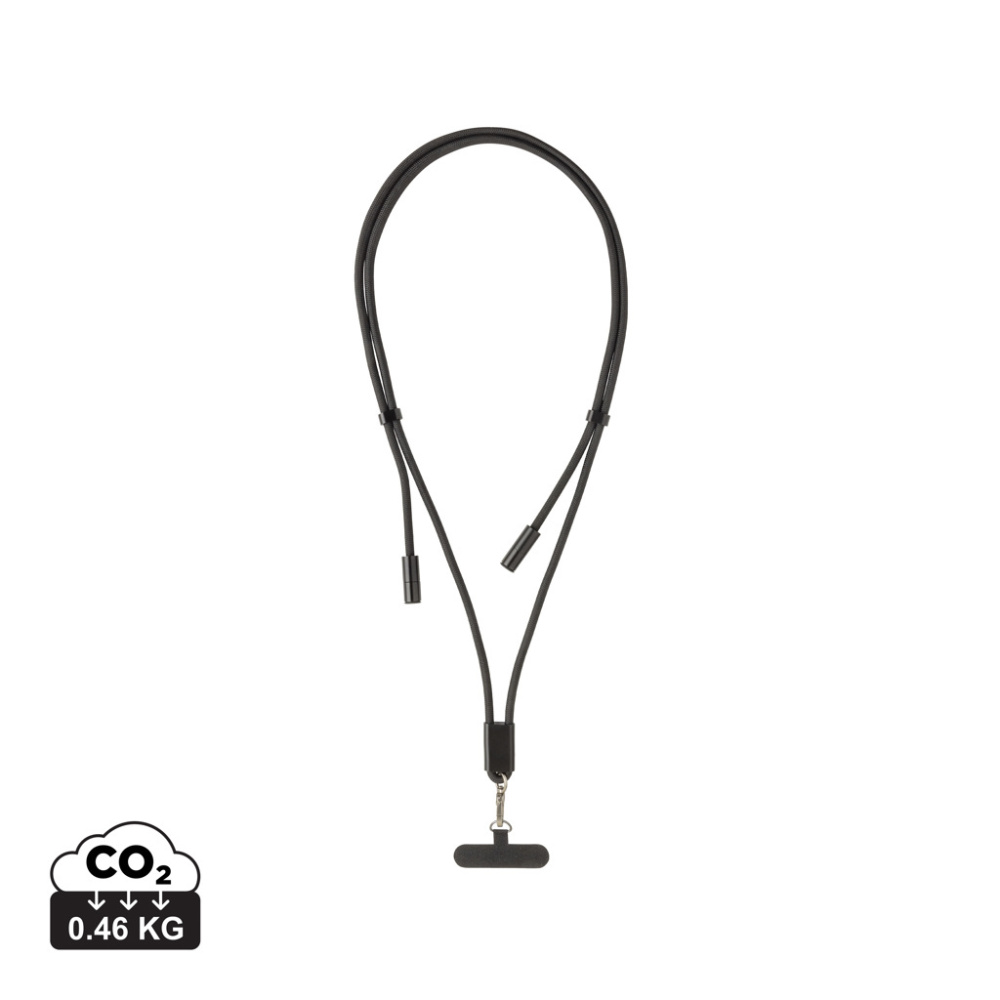 Logotrade promotional product image of: LoopAmp RCS RPET adjustable phone cord with 60W cable