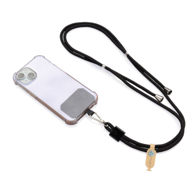 Logotrade promotional product image of: CarryLoop RCS recycled PET adjustable phone holder lanyard