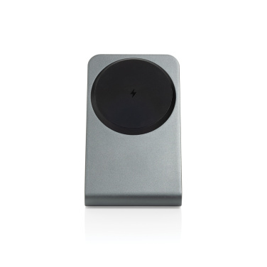 Logo trade corporate gift photo of: Terra aluminium 15W magnetic wireless charging phone stand
