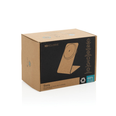 Logotrade promotional item picture of: Terra aluminium 15W magnetic wireless charging phone stand