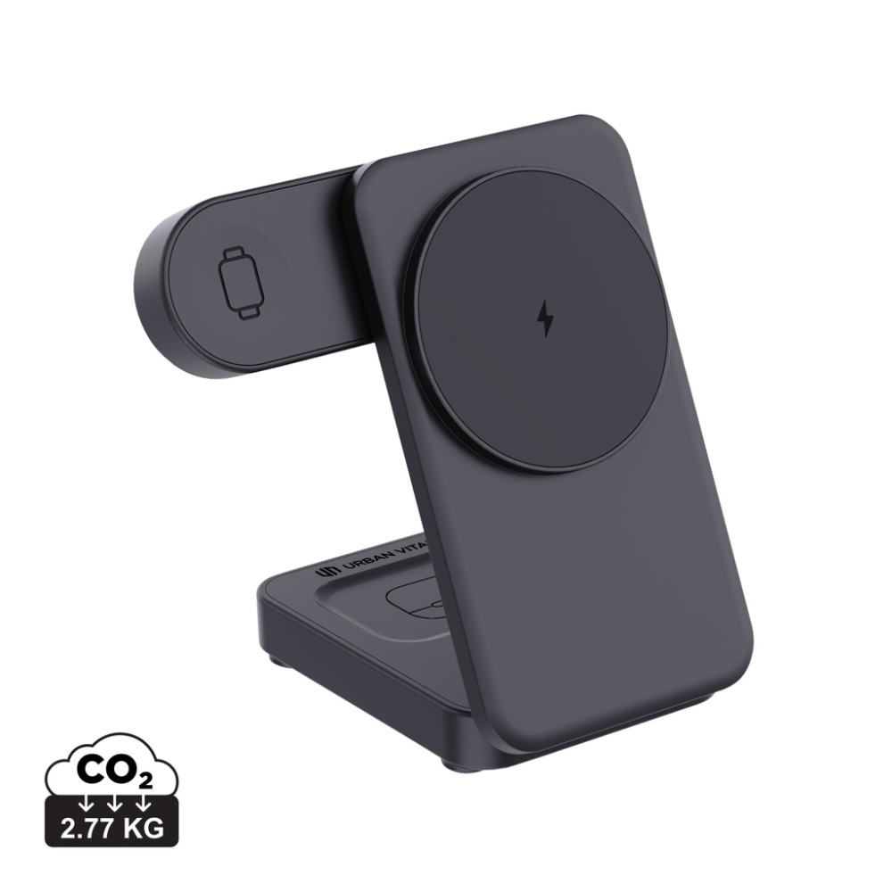 Logo trade promotional products picture of: Urban Vitamin Arcadia RCS rplastic 15W 3in1 magnetic charger