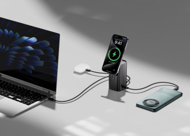 Logo trade promotional gifts image of: Urban Vitamin Sunnyvale 100W 15.000mAh magnetic powerbank