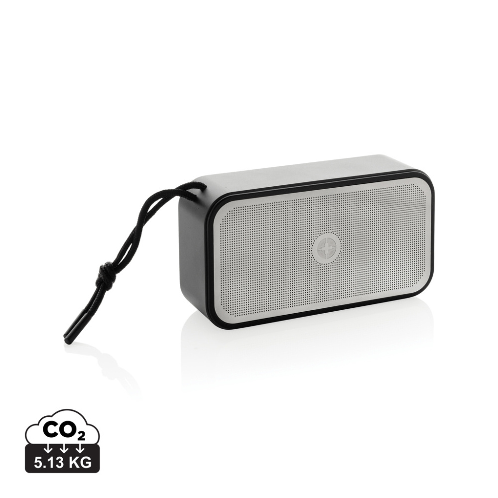 Logotrade promotional gift image of: Swiss Peak RCS recycled aluminium 10W bass speaker